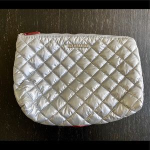 MZ Wallace Zoey Cosmetic Case in Tin Metallic